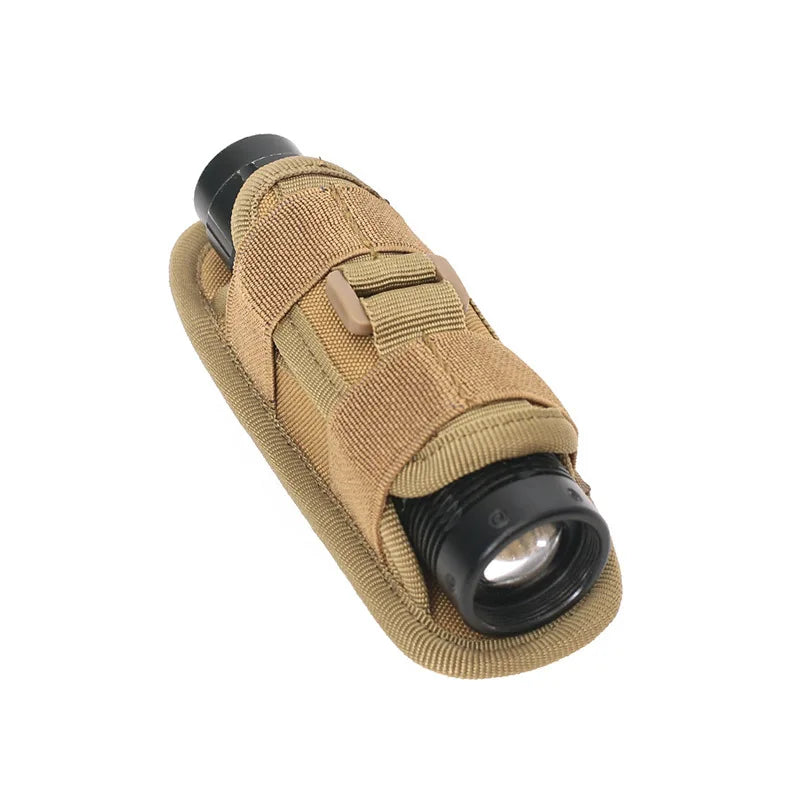Flashlight Bag 360 Degree Rotatable Flashlight Cover Outdoor Hunting Nylon Waist Bag Flashlight Pouch Bag Holster Torch Case