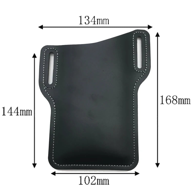 Men Phone Case Holster Cellphone Loop Holster Belt Waist Bag Props Leather Purse Phone Wallet Running Pouch Travel Camping Bags