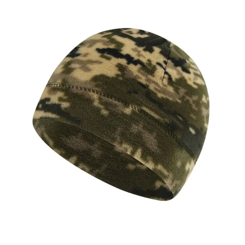 Windproof Fleece Hats Winter Warm Camouflage Thickened Thermal Tactical Hat Elastic Breathable Ski Baggy Hat