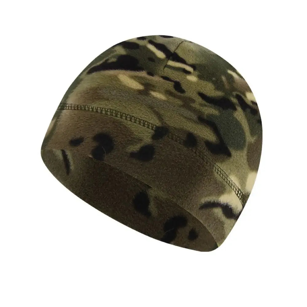 Windproof Fleece Hats Winter Warm Camouflage Thickened Thermal Tactical Hat Elastic Breathable Ski Baggy Hat