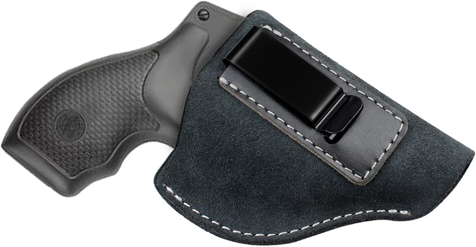 IWB Leather Holster, Fits Most J Frame Revolvers - Ruger SP101 Lcr/Smith and Wesson Bodyguard/Taurus 50 85 / Charter Arms & Most .38 Special Type Holsters … …