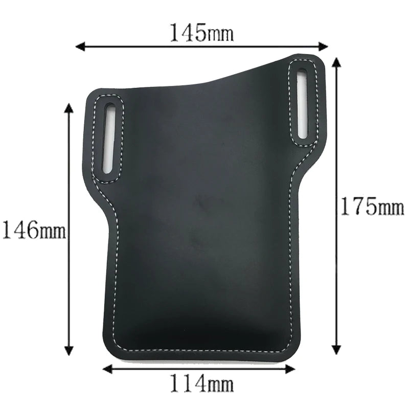 Men Phone Case Holster Cellphone Loop Holster Belt Waist Bag Props Leather Purse Phone Wallet Running Pouch Travel Camping Bags