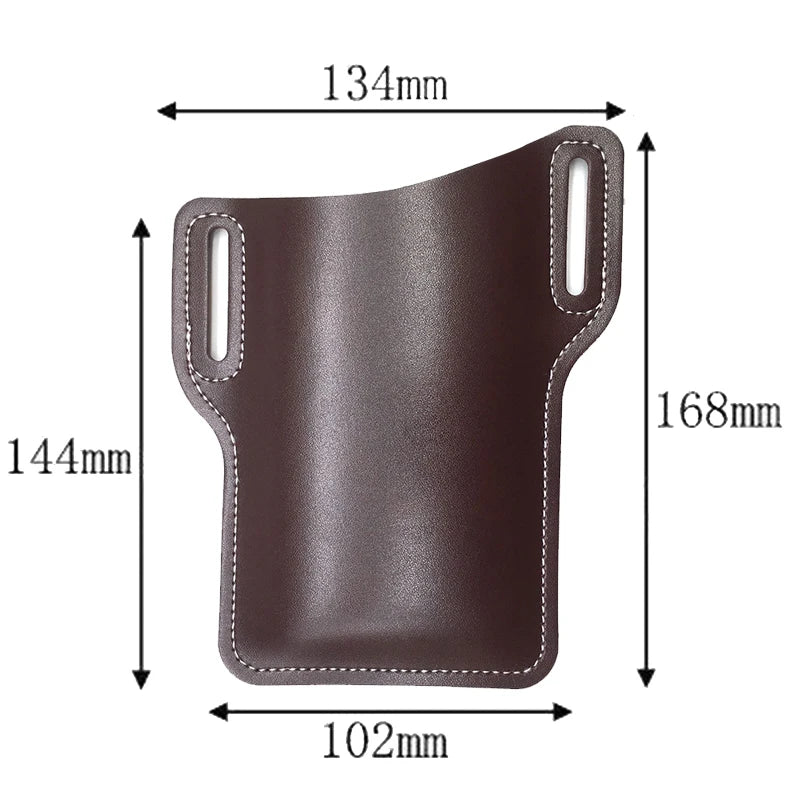 Men Phone Case Holster Cellphone Loop Holster Belt Waist Bag Props Leather Purse Phone Wallet Running Pouch Travel Camping Bags