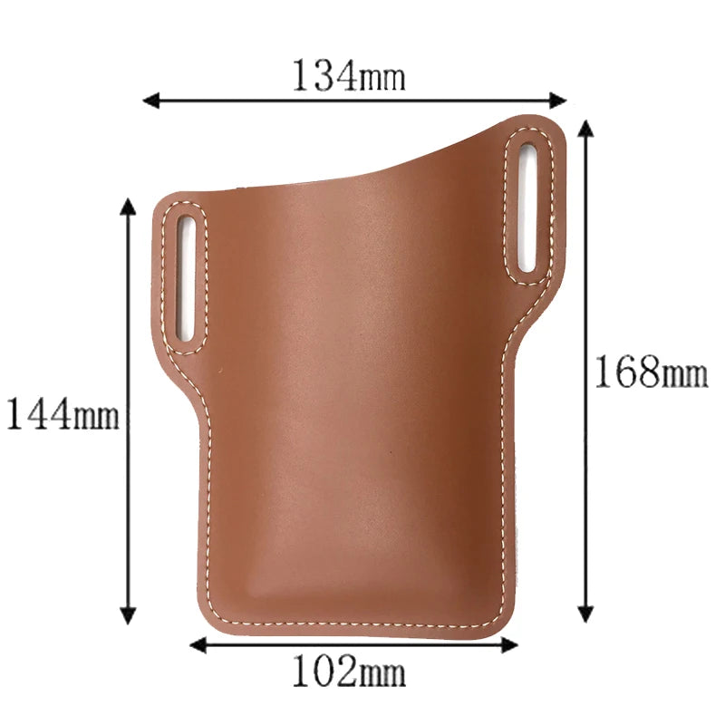 Men Phone Case Holster Cellphone Loop Holster Belt Waist Bag Props Leather Purse Phone Wallet Running Pouch Travel Camping Bags