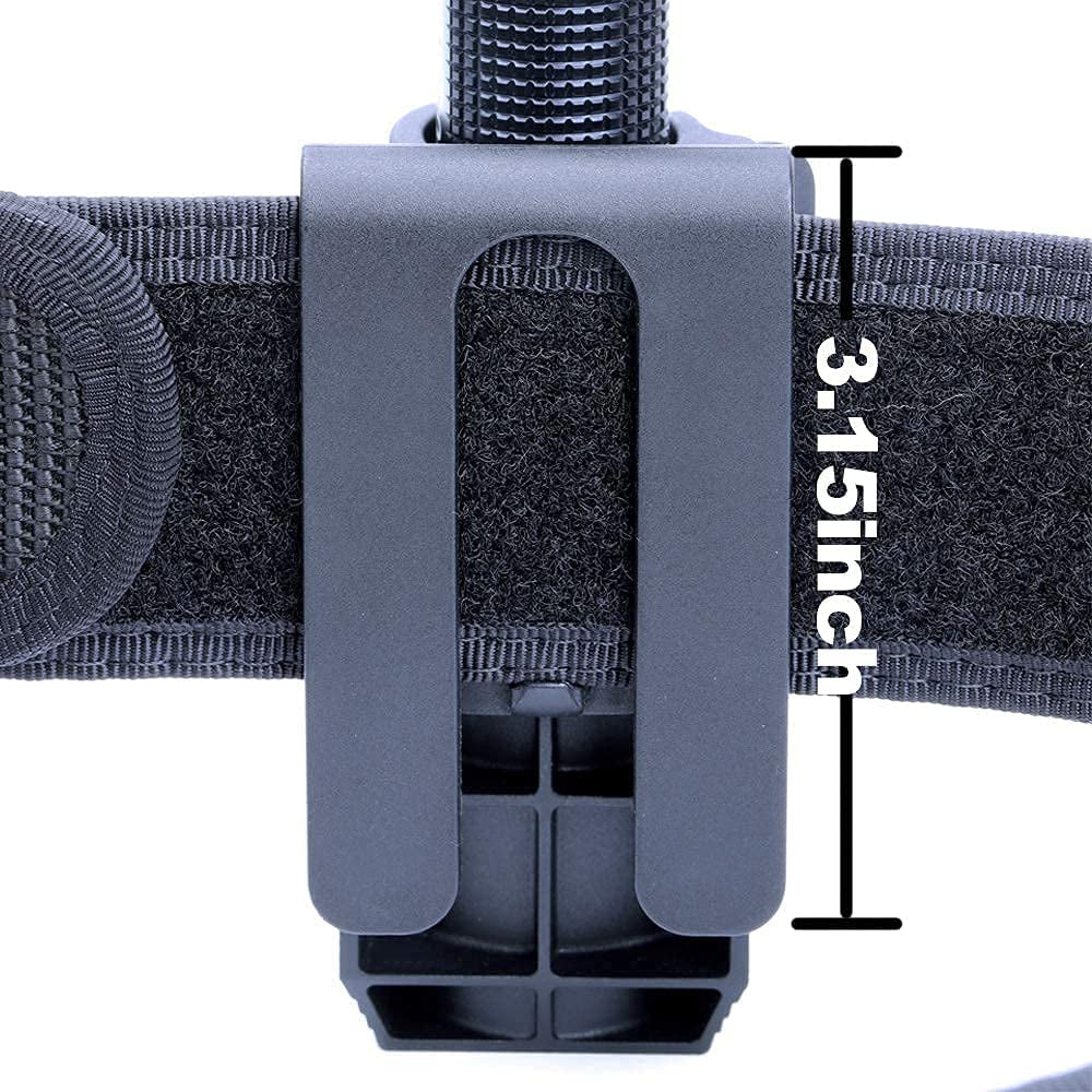V5 Tactical Flashlight Holster with Lever Side Lock System Only for 1"-1.25" Diameter Flashlight （Holster Head Diameter 0.78"-1.18" Bottom Diameter 1.18")