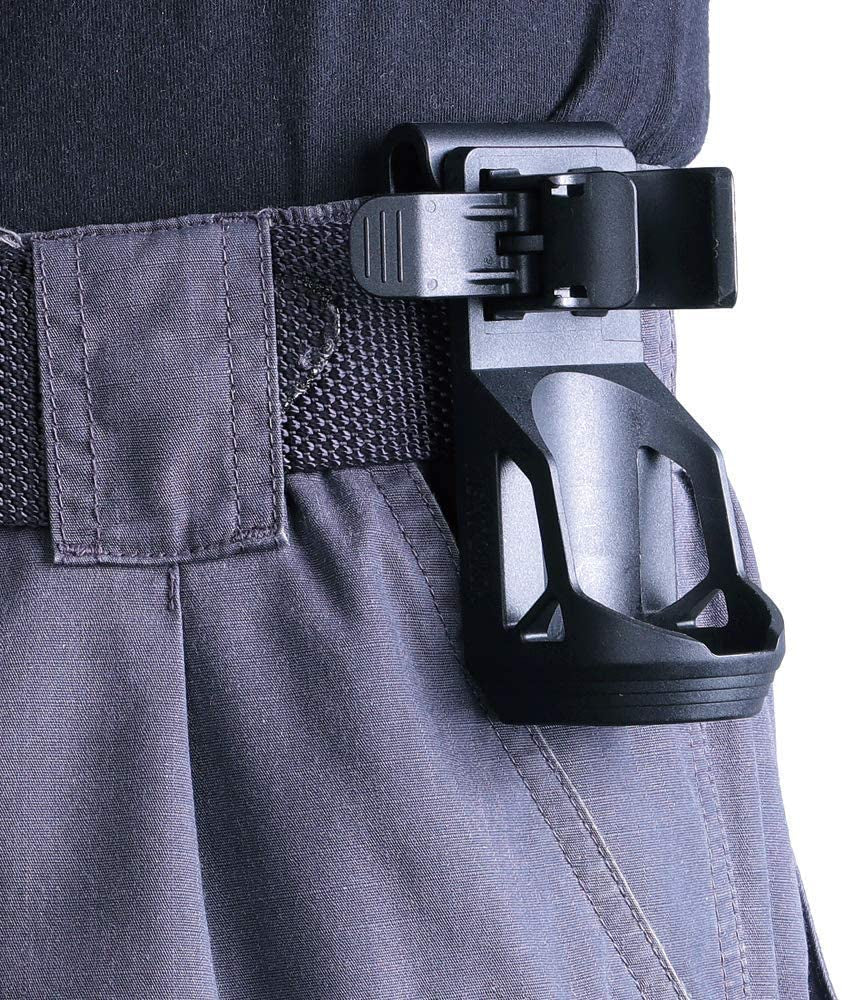 V5 Tactical Flashlight Holster with Lever Side Lock System Only for 1"-1.25" Diameter Flashlight （Holster Head Diameter 0.78"-1.18" Bottom Diameter 1.18")