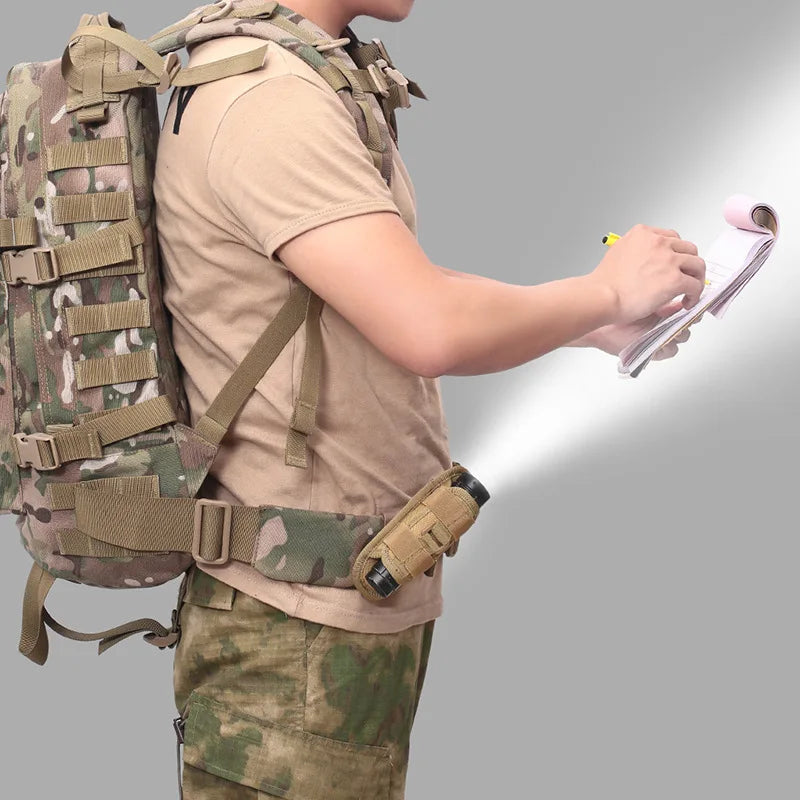 Flashlight Bag 360 Degree Rotatable Flashlight Cover Outdoor Hunting Nylon Waist Bag Flashlight Pouch Bag Holster Torch Case