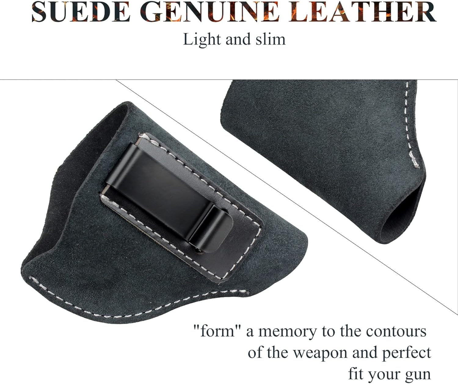 IWB Leather Holster, Fits Most J Frame Revolvers - Ruger SP101 Lcr/Smith and Wesson Bodyguard/Taurus 50 85 / Charter Arms & Most .38 Special Type Holsters … …